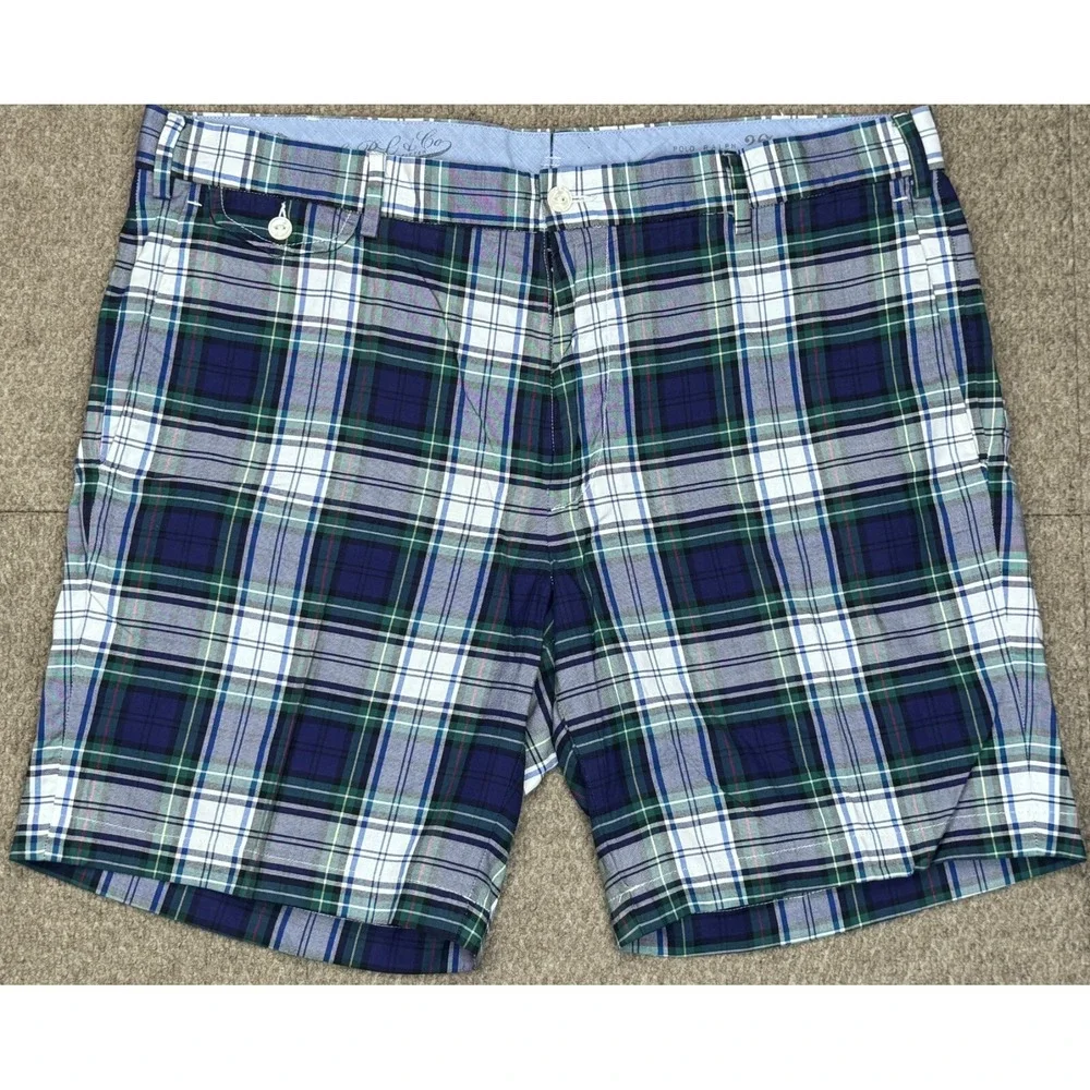 Polo by Ralph Lauren Madison Slim GI Fit Men's‎ Plaid Shorts Size 36